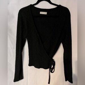 Everlane Charcoal Ribbed Knit Sweater